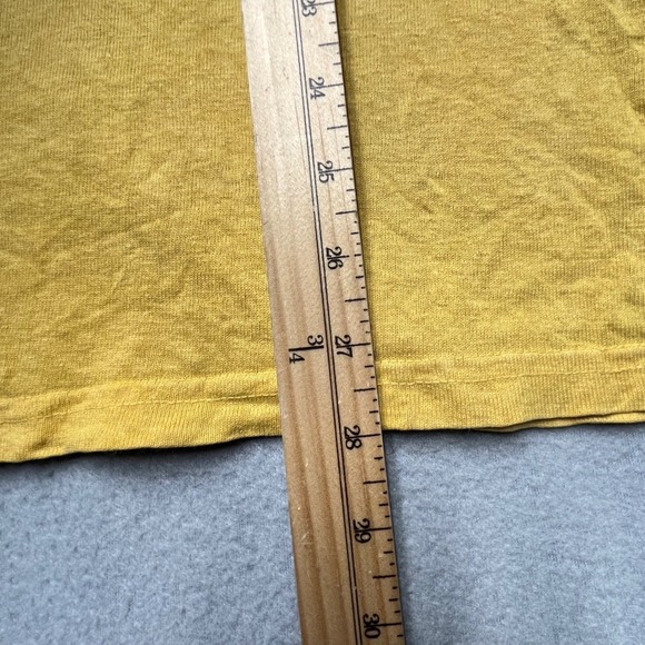 Jungmaven Hemp Organic Cotton Henley Shirt Men XS Mustard Yellow Long Sleeve USA - Picture 6 of 13